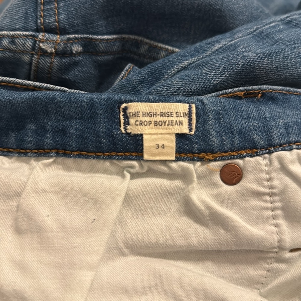 Madewell Women's Jeans. Size 34. High Rise Slim Crop BoyJean. - Picture 7 of 8